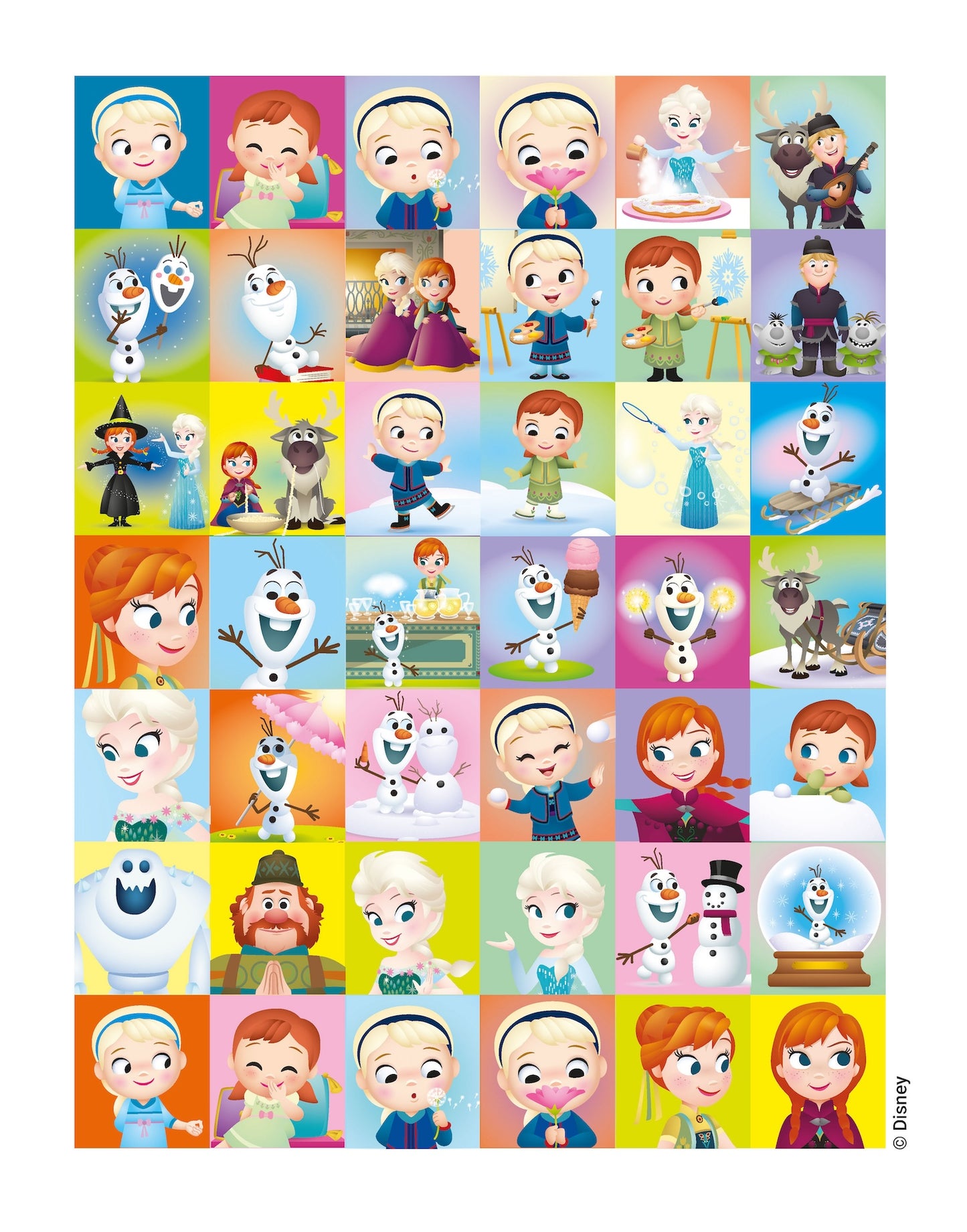 Frozen Mini Staccattacca e colora Cute Stickers. Più di 60 adesivi