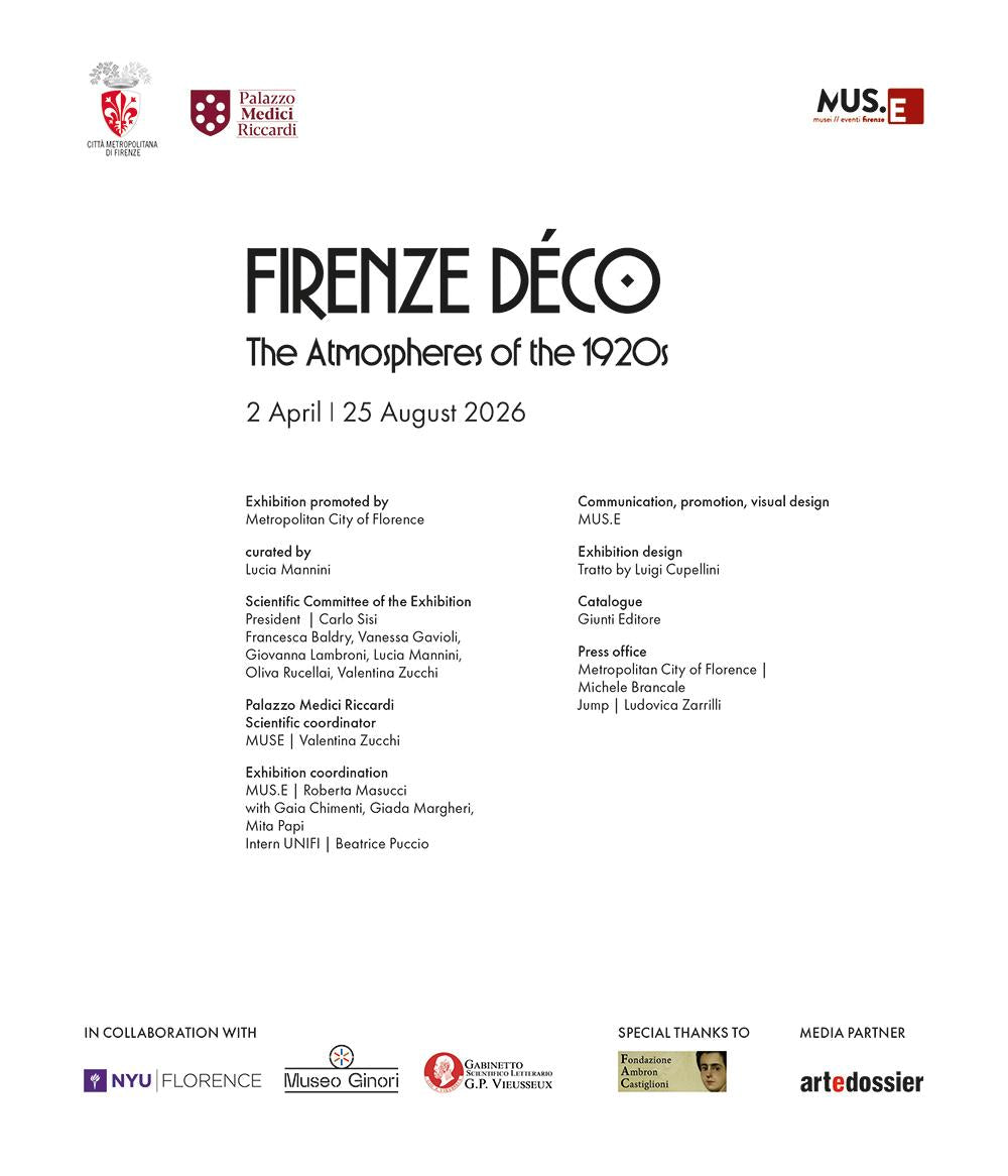 Firenze Déco. The Atmospheres of the 1920s