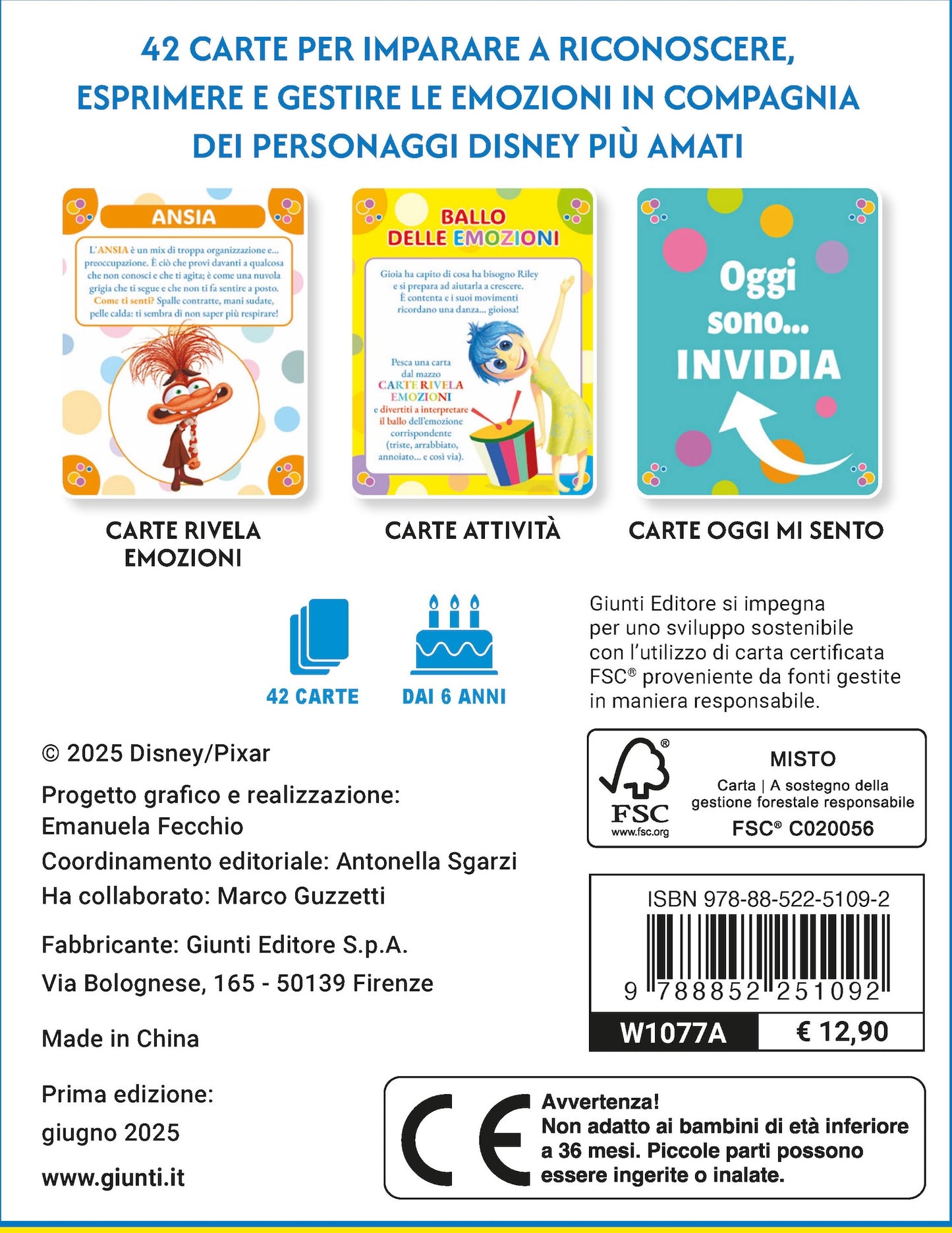 Carte delle emozioni Inside Out 2. 42 carte - Scoprile Leggile Raccontale