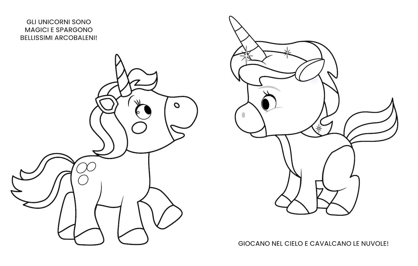 Unicorni e altre creature magiche Disney Mini Staccattacca e colora Cute Stickers. Più di 60 adesivi