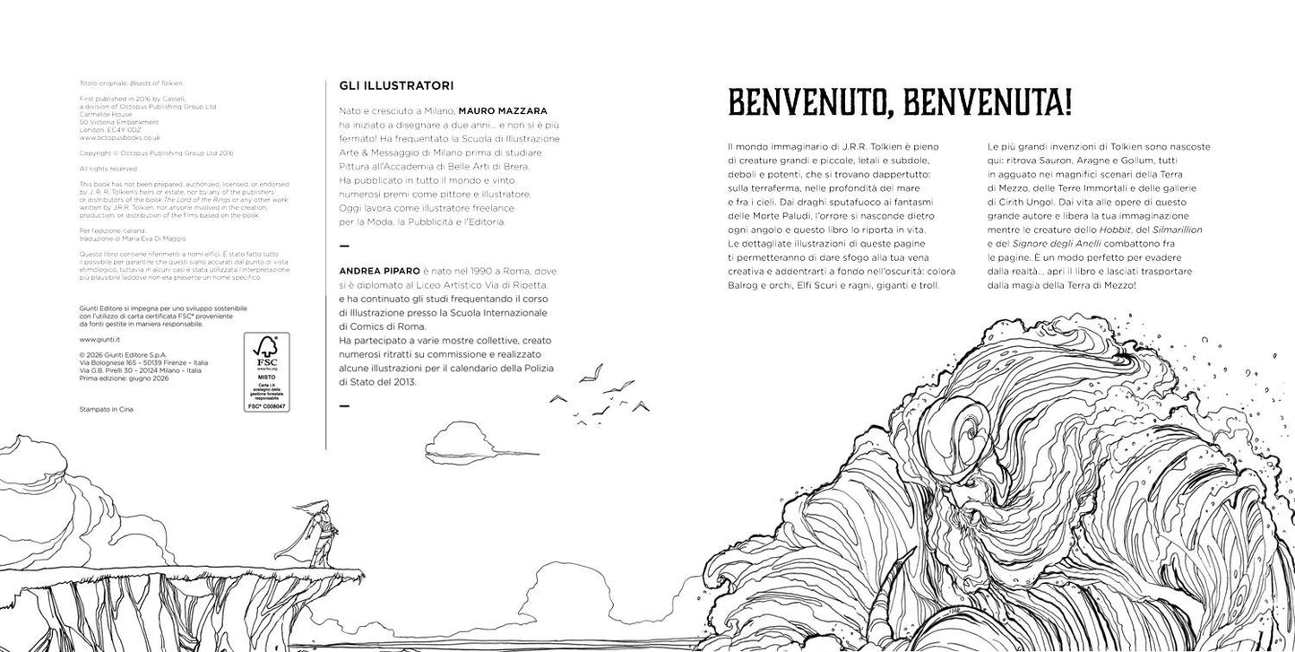 Bestiario di Tolkien. Colouring Book