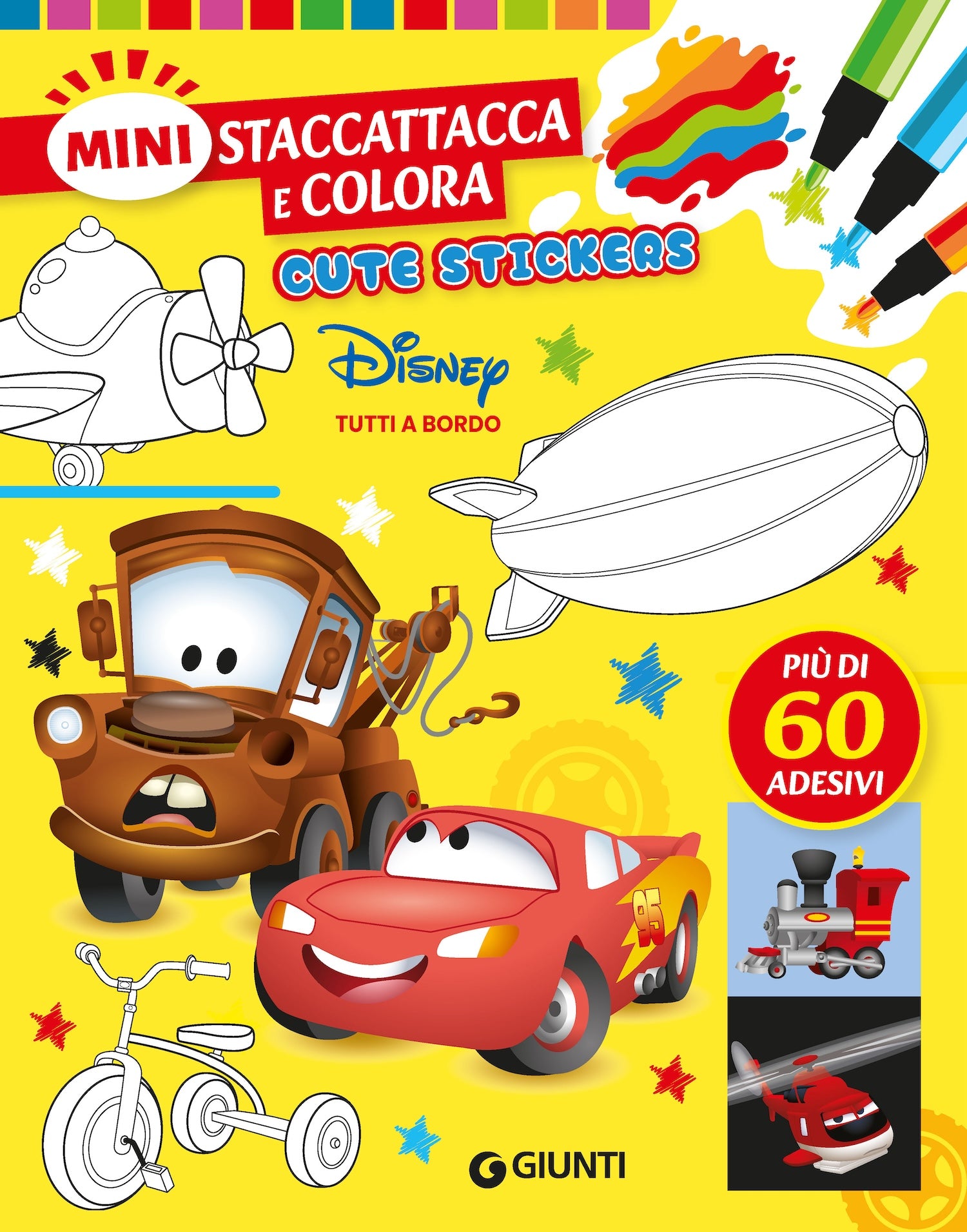 Tutti a bordo Disney Mini Staccattacca e colora Cute stickers. Più di 60 adesivi