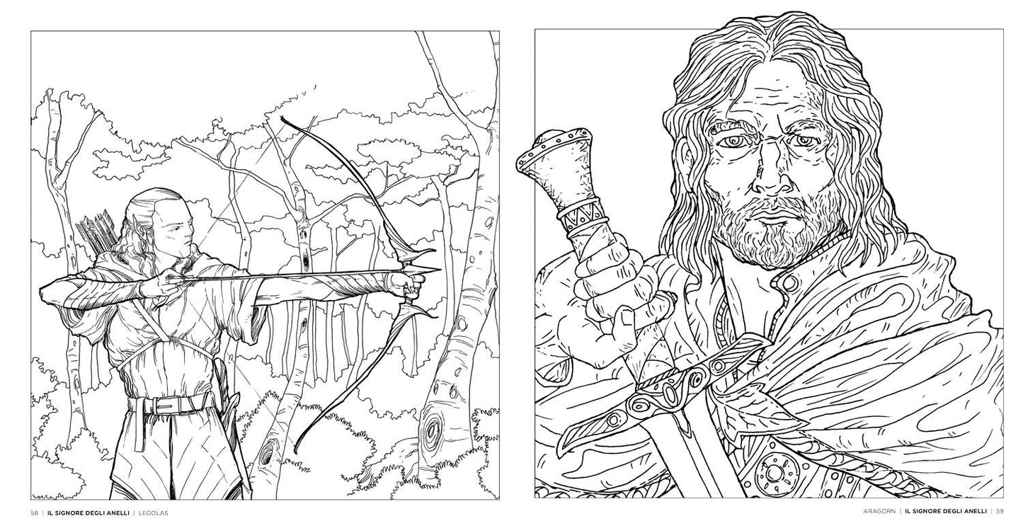Il Mondo di Tolkien . Colouring Book