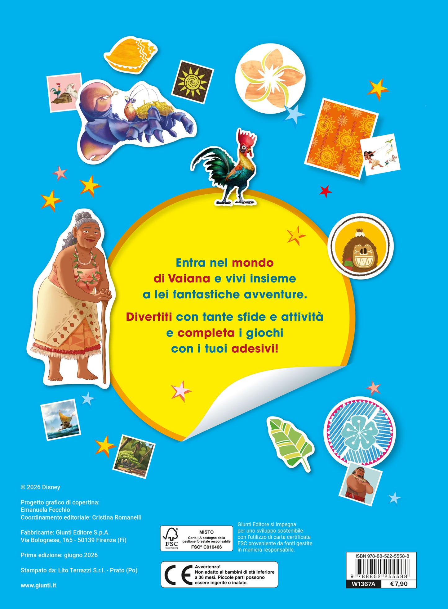 Disney Oceania 500 Sticker. Tante attività con Vaiana e i suoi amici
