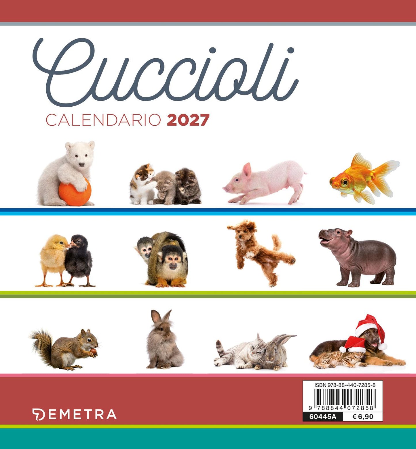 Calendario Cuccioli 2027 da tavolo (17 x 16 cm)