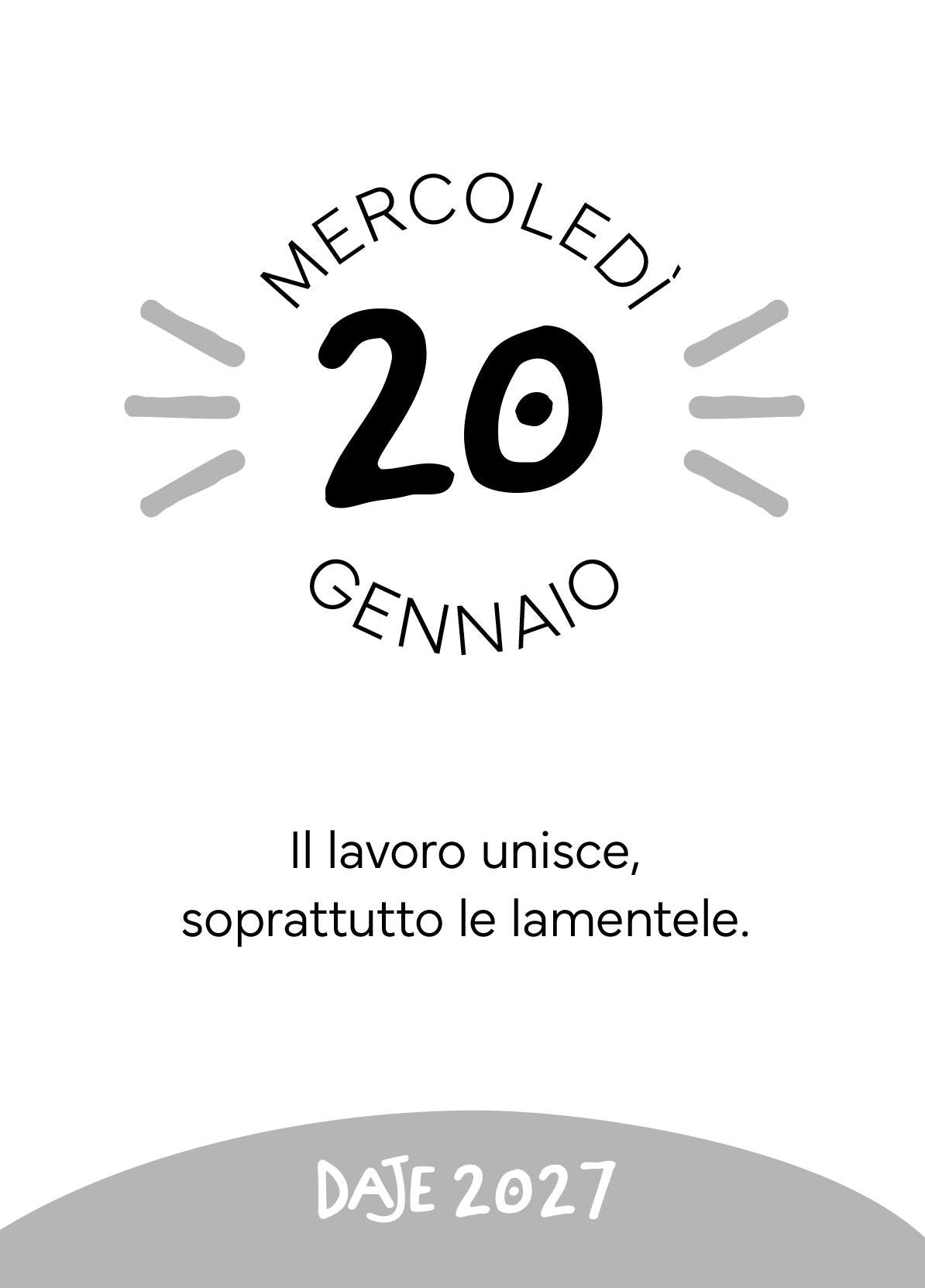 Calendario Daje 2027 da parete (10 X 14 cm)