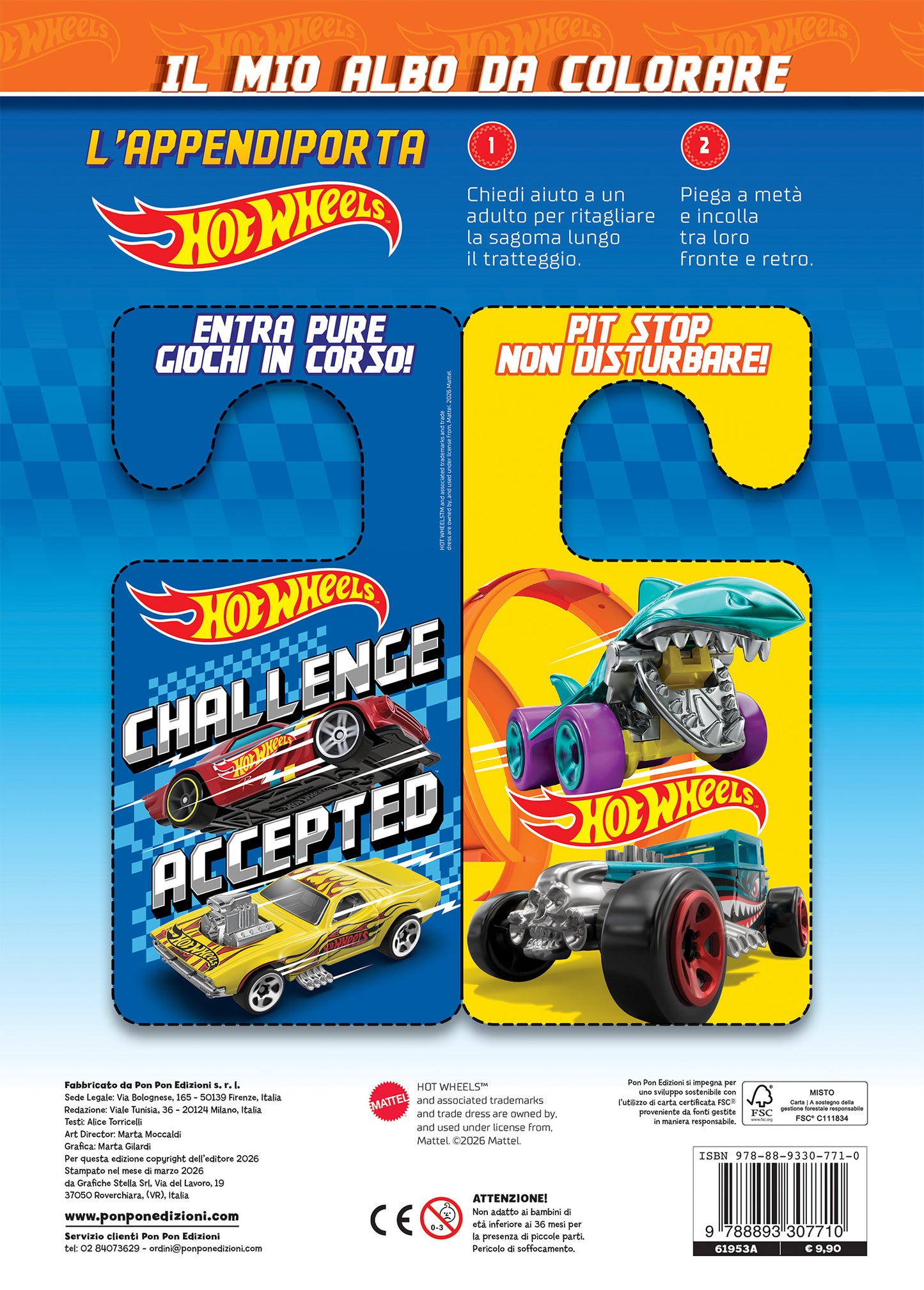 Hot Wheels. Activity con gadget. Colori in pista + Auto