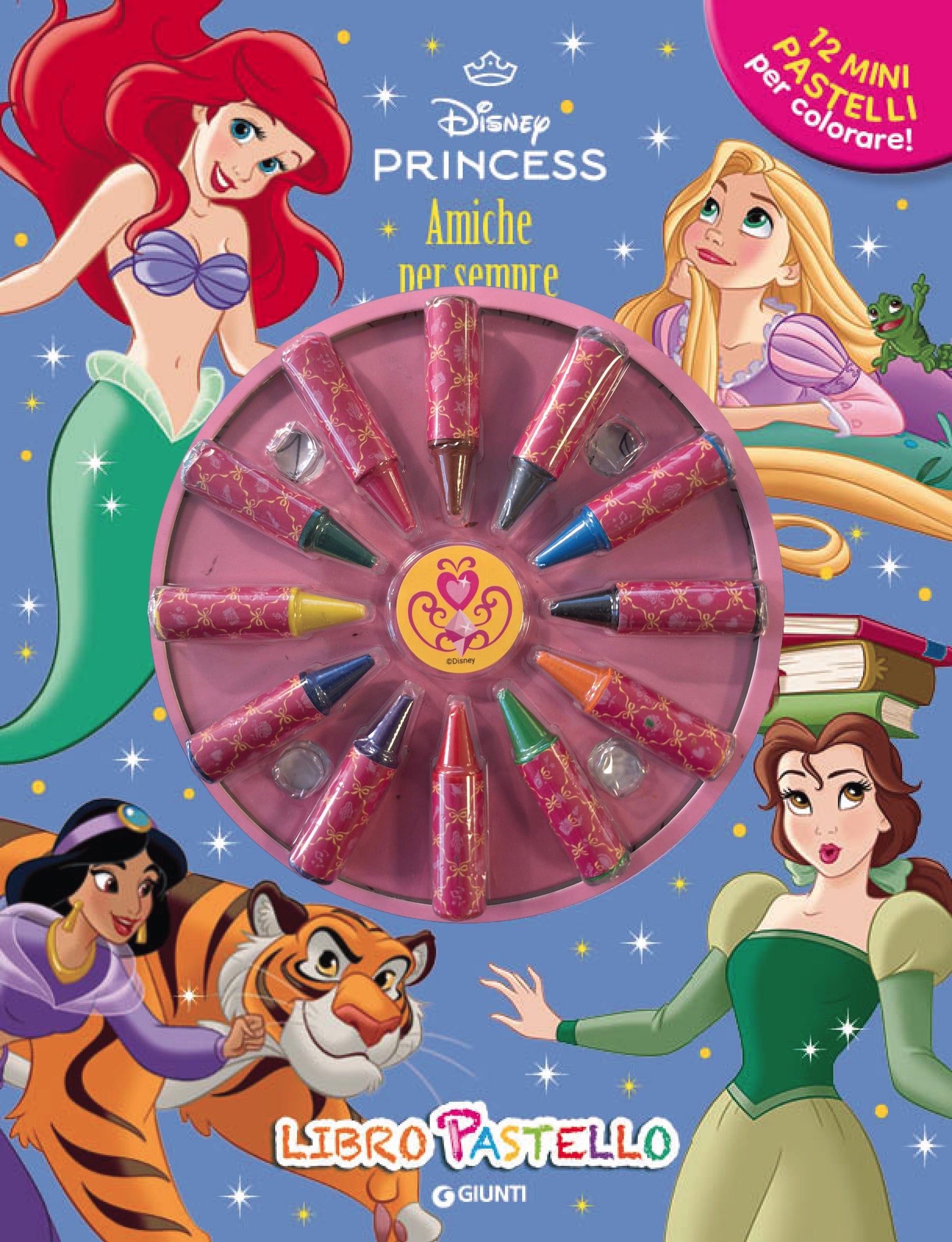 Disney Princess Amiche per sempre Libro Pastello. 12 Mini pastelli per colorare!
