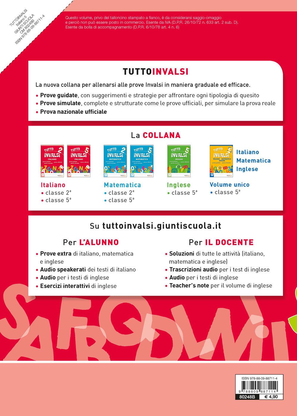Tutto INVALSI - Italiano 5. Prove guidate - Prove simulate - Prova ufficiale