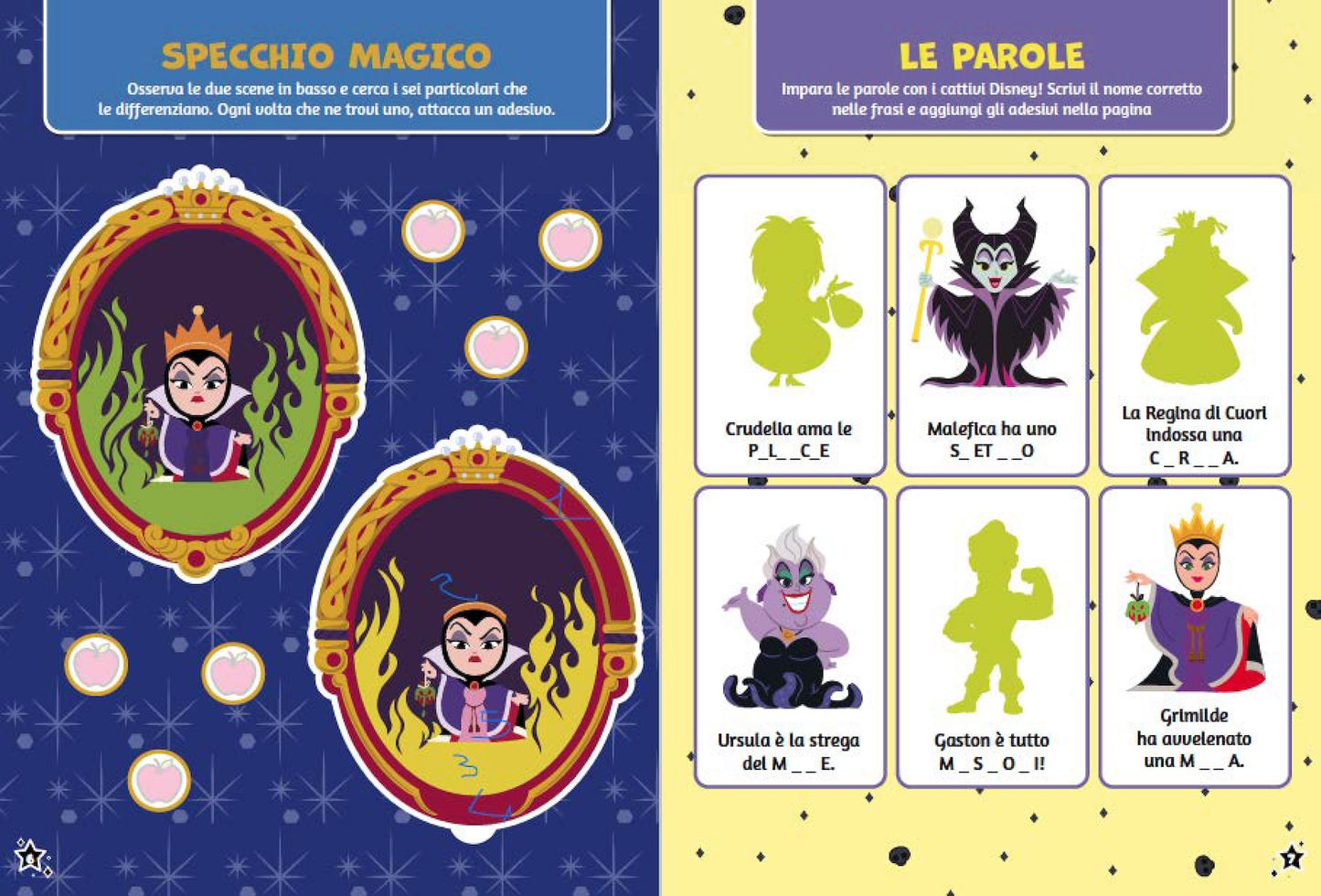 Disney Villains 500 Sticker. Tante attività con personaggi da... brividi