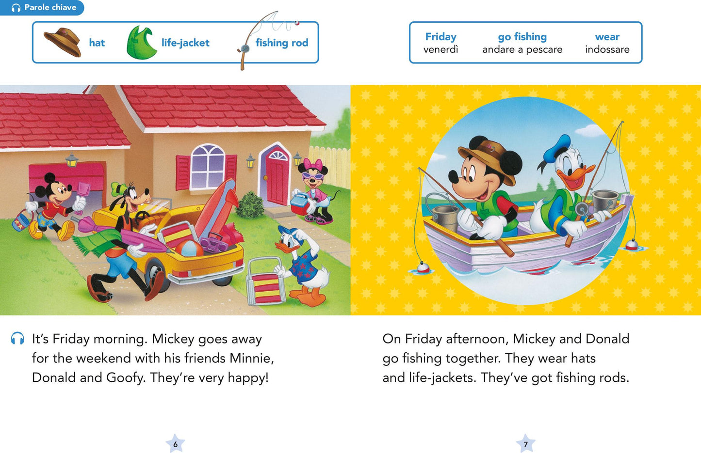 A fun weekend Un divertente fine settimana - L'inglese con Disney Prime letture con QR Code