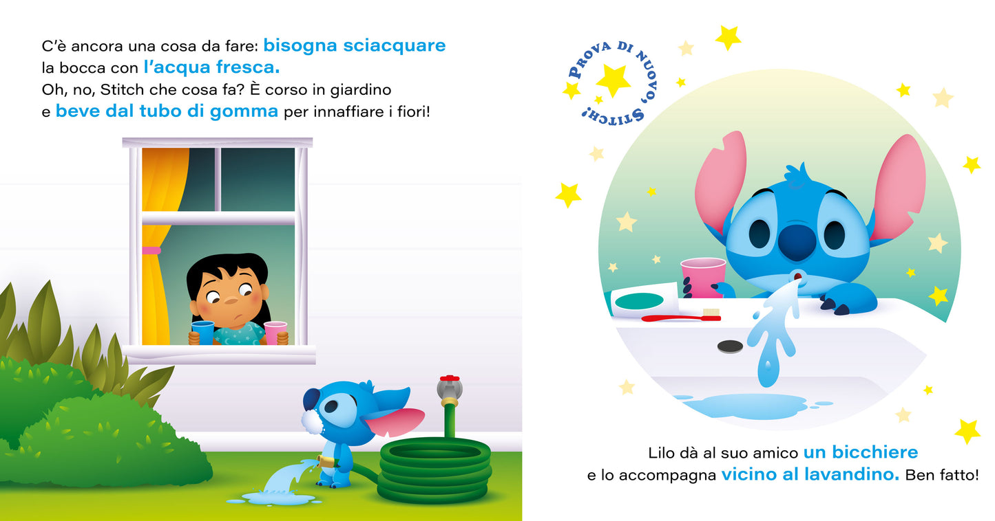 Libro Poti Puff Stitch - Il primo spazzolino. Schiaccia il nasino di Stitch