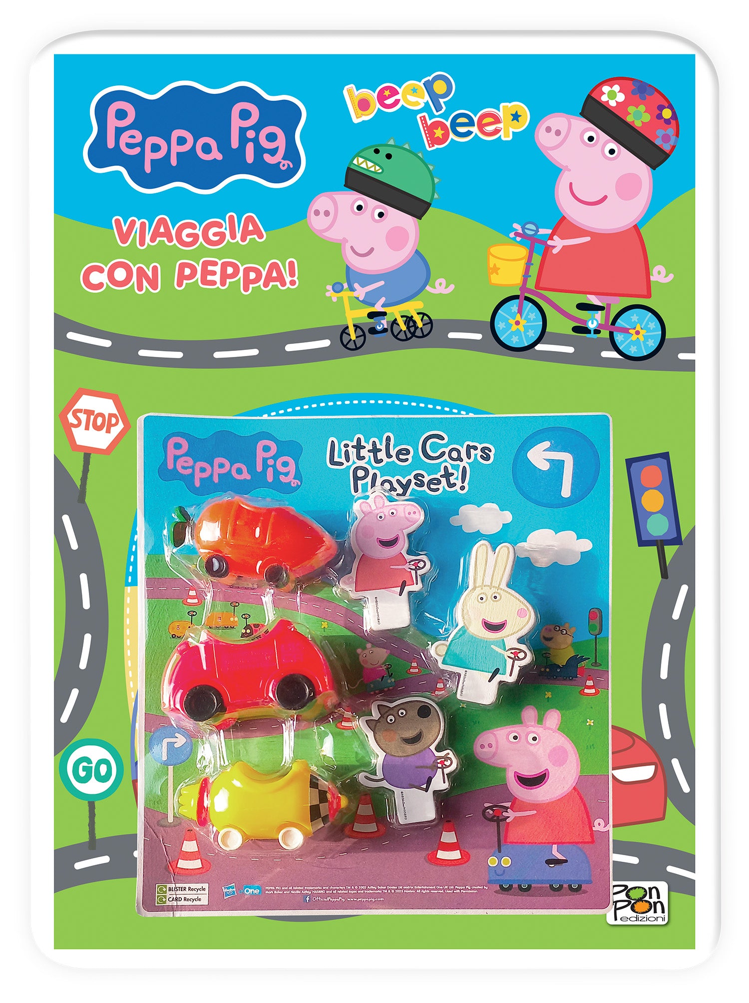 Peppa Pig. Activity con gadget. Beep beep. Viaggia con Peppa! + Set macchinine