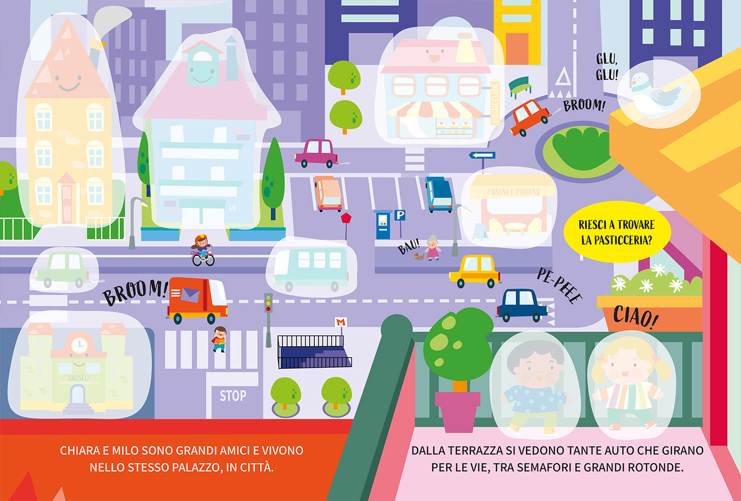 Io coloro con gli sticker. Città