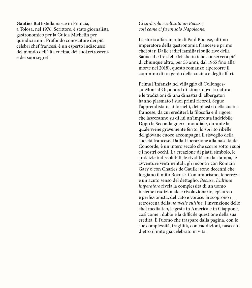 BOCUSE. L'ULTIMO IMPERATORE. L'ULTIMO IMPERATORE