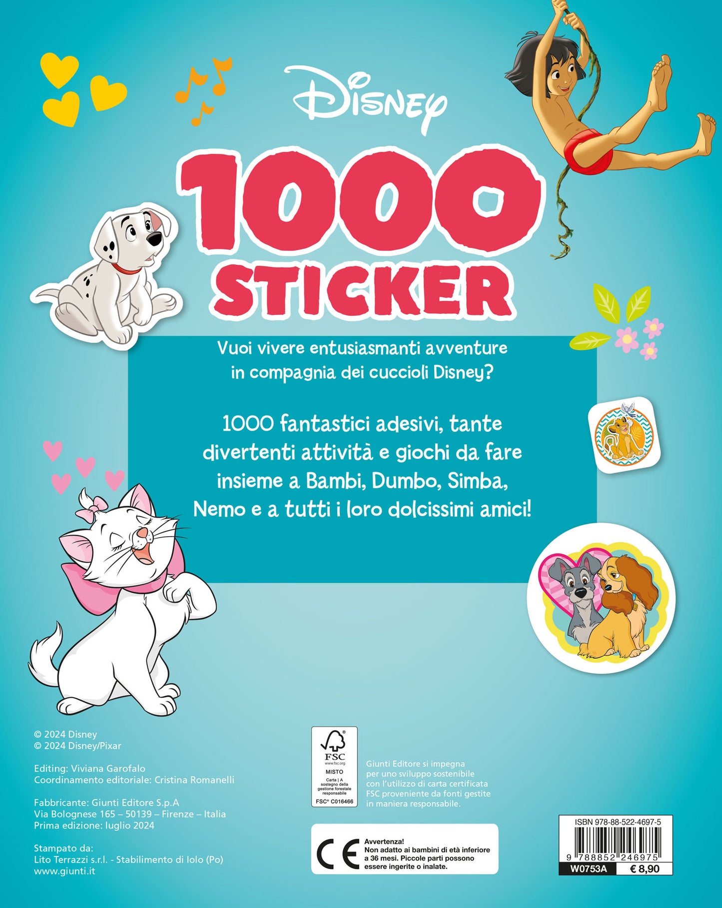Quanti cuccioli! 1000 Sticker Disney. Tanti giochi e attività