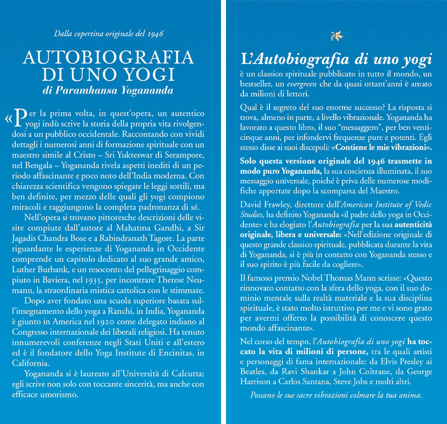 Autobiografia di uno yogi. Con audiolibro. Edizione originale del 1946 in formato tascabile