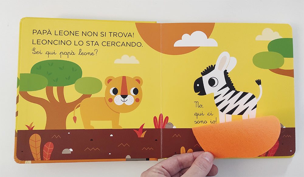 Sei qui papà leone?