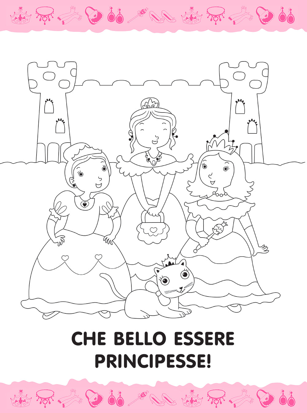 Colora e gioca con le principesse. con stickers