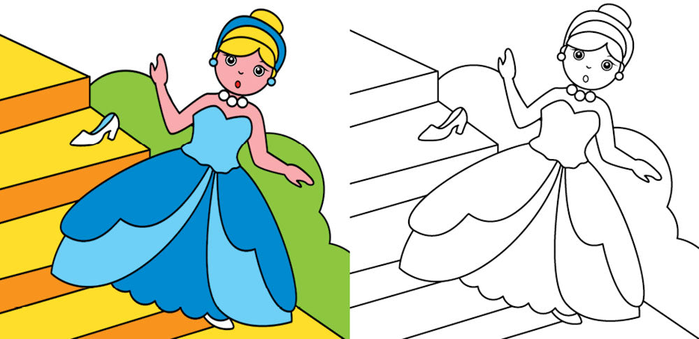 Colora le principesse con i pennarelli magici. Colora le principesse con i pennarelli magici