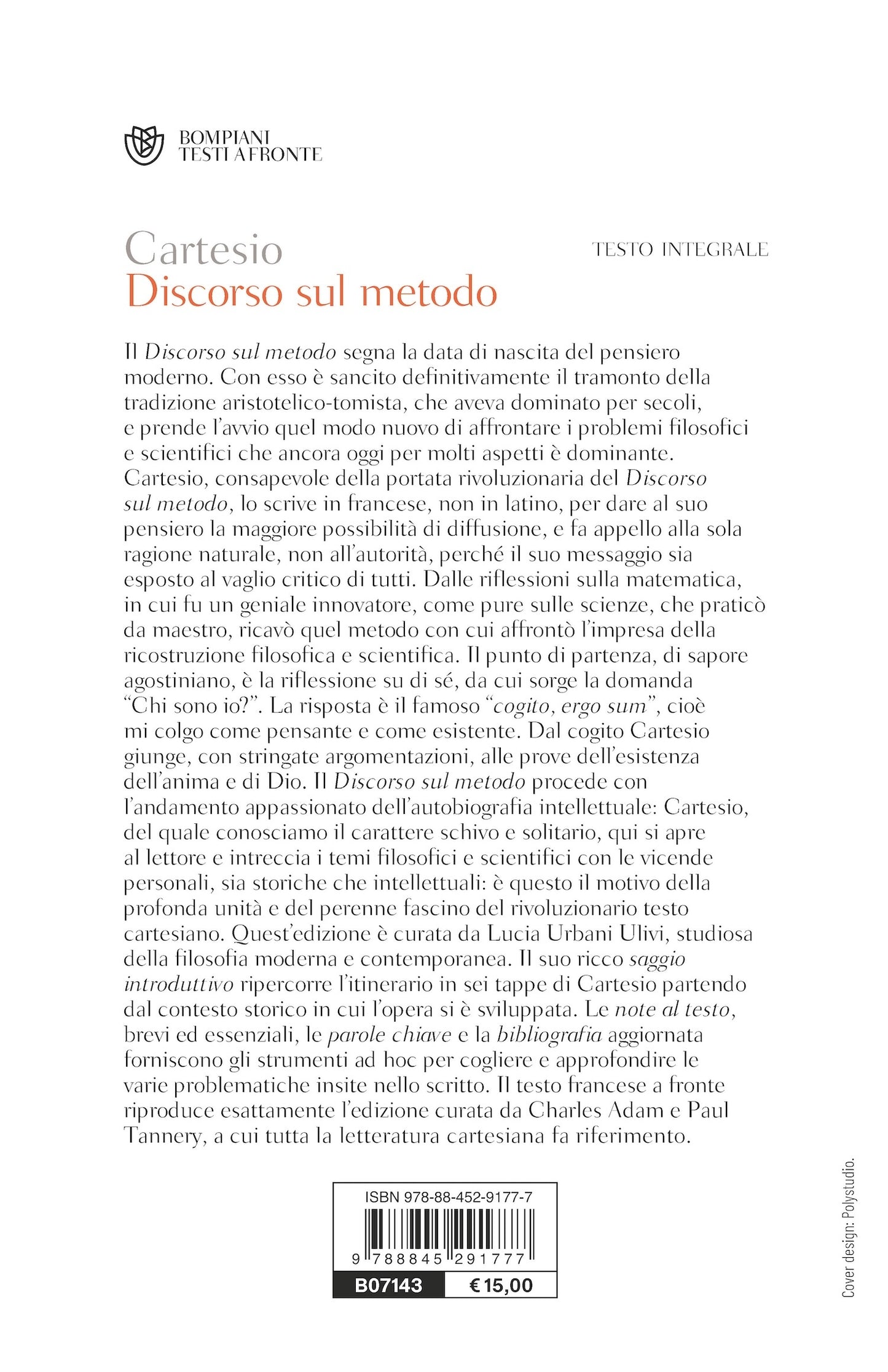 Discorso sul metodo. Testo francese a fronte