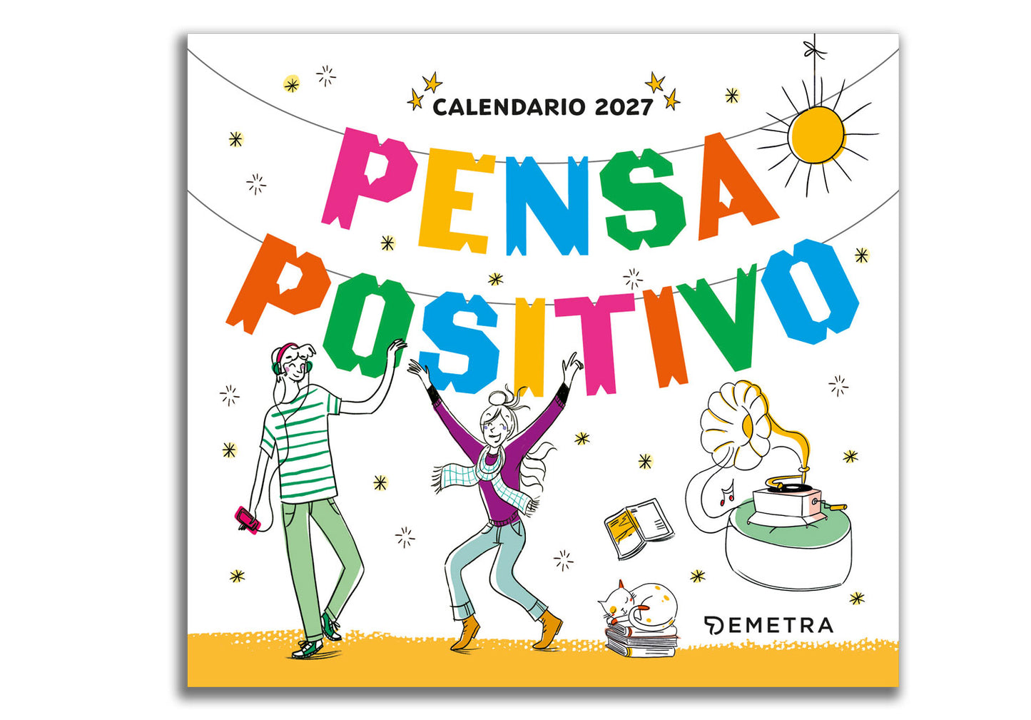 Calendario Pensa Positivo 2027 da tavolo (13,8 x 12,7 cm)
