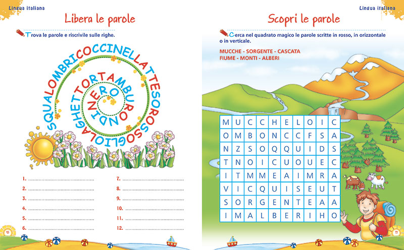 Leggo scrivo conto in vacanza - 6/7 anni. Attività di ripasso di italiano e matematica