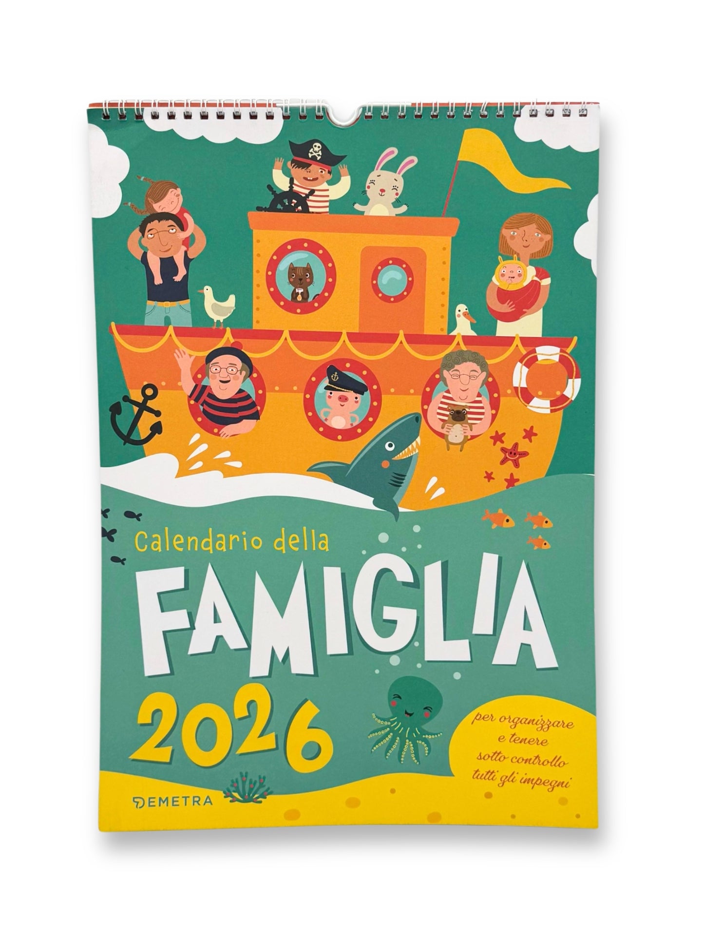 CALENDARIO DELLA FAMIGLIA 2026 da parete (26,5 X 38,5 cm)