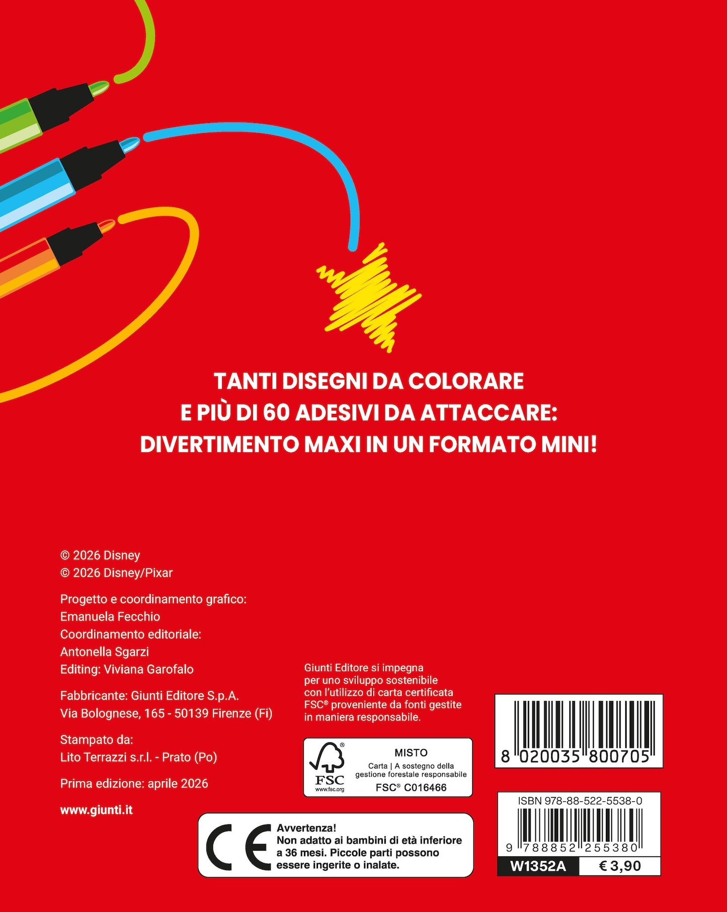 Tutti a bordo Disney Mini Staccattacca e colora Cute stickers. Più di 60 adesivi