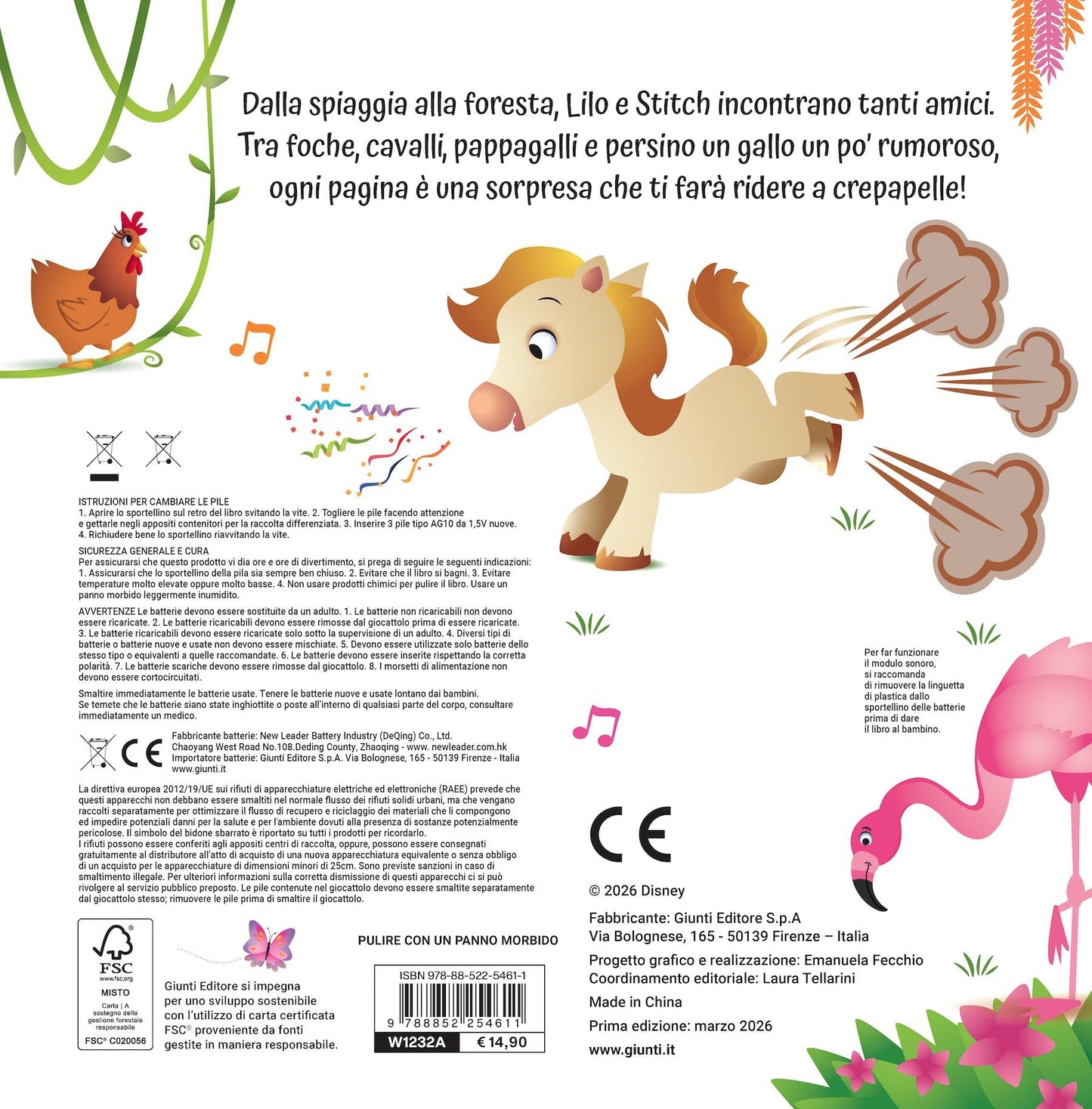 Stitch Il festival delle puzzette Libro sonoro Premi e ascolta