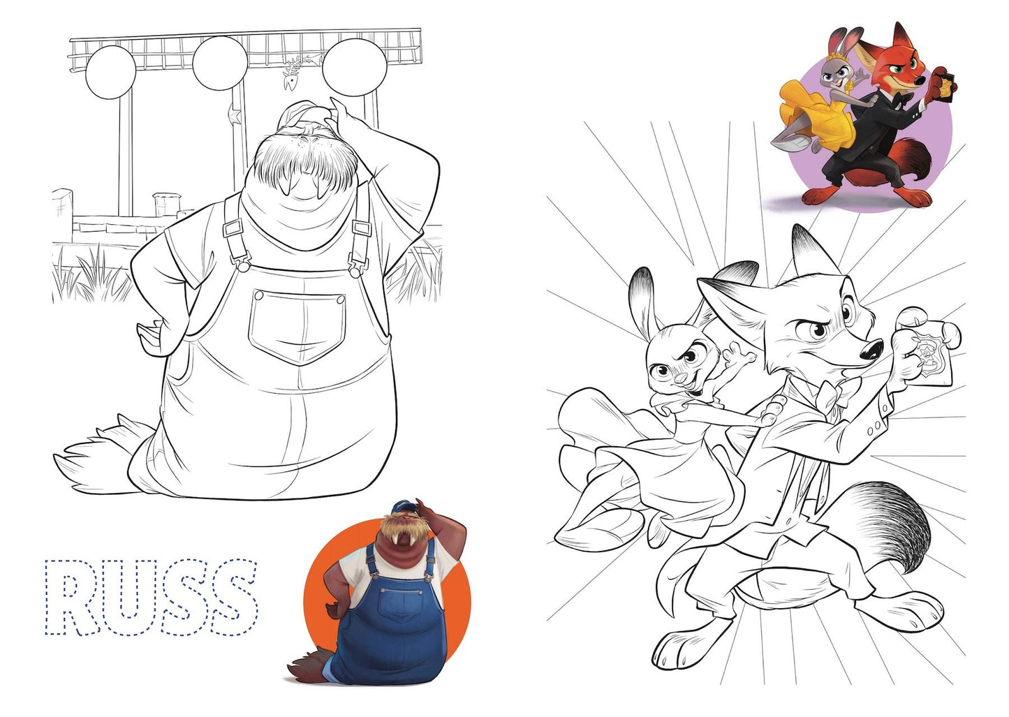 Animali in città Disegna e colora Zootropolis 2
