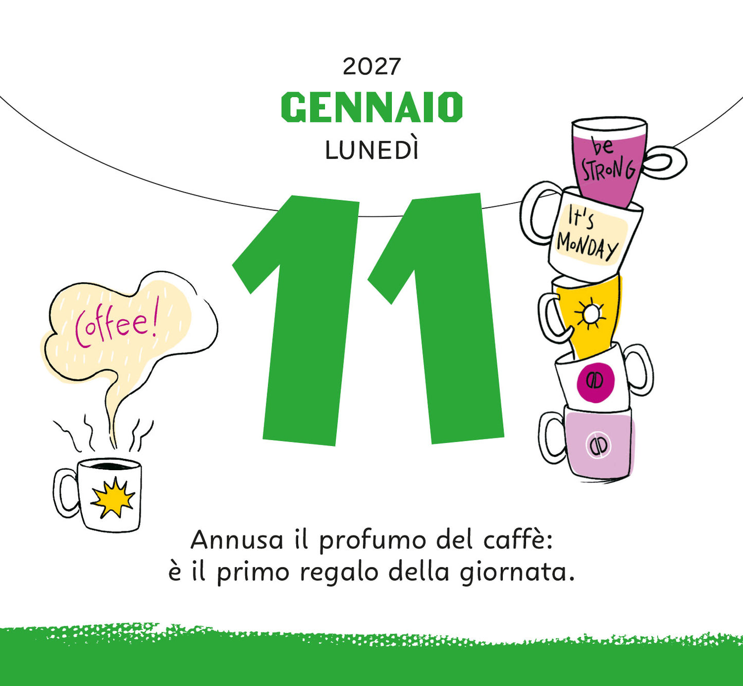 Calendario Pensa Positivo 2027 da tavolo (13,8 x 12,7 cm)