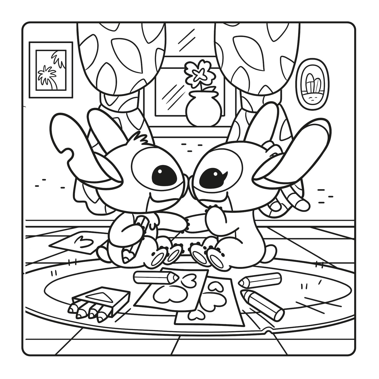 Stitch&Angel Cozy Coloring