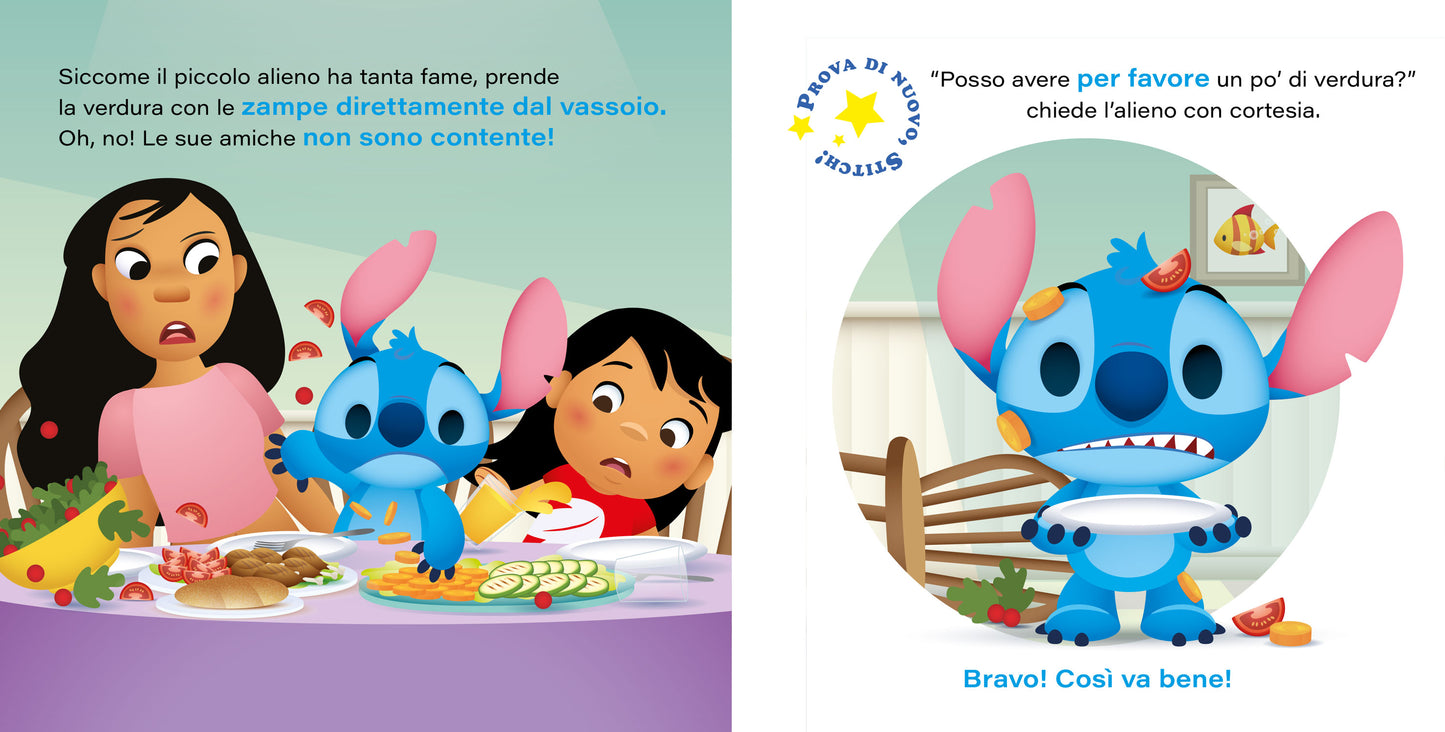 Libro Poti Puff Stitch - Come si usa la forchetta. Schiaccia il nasino di Stitch