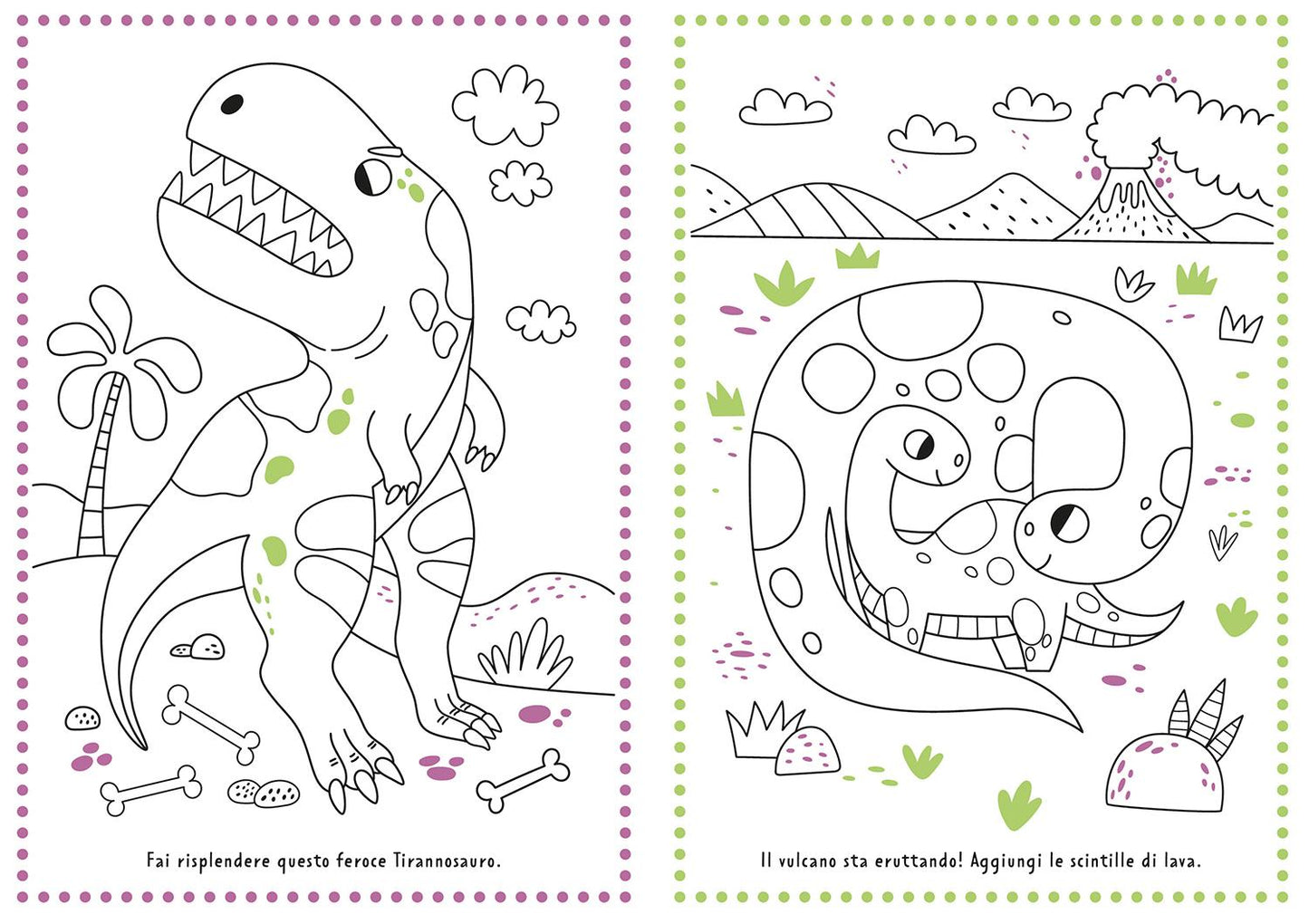 Incredibili dinosauri. Colora con i glitter