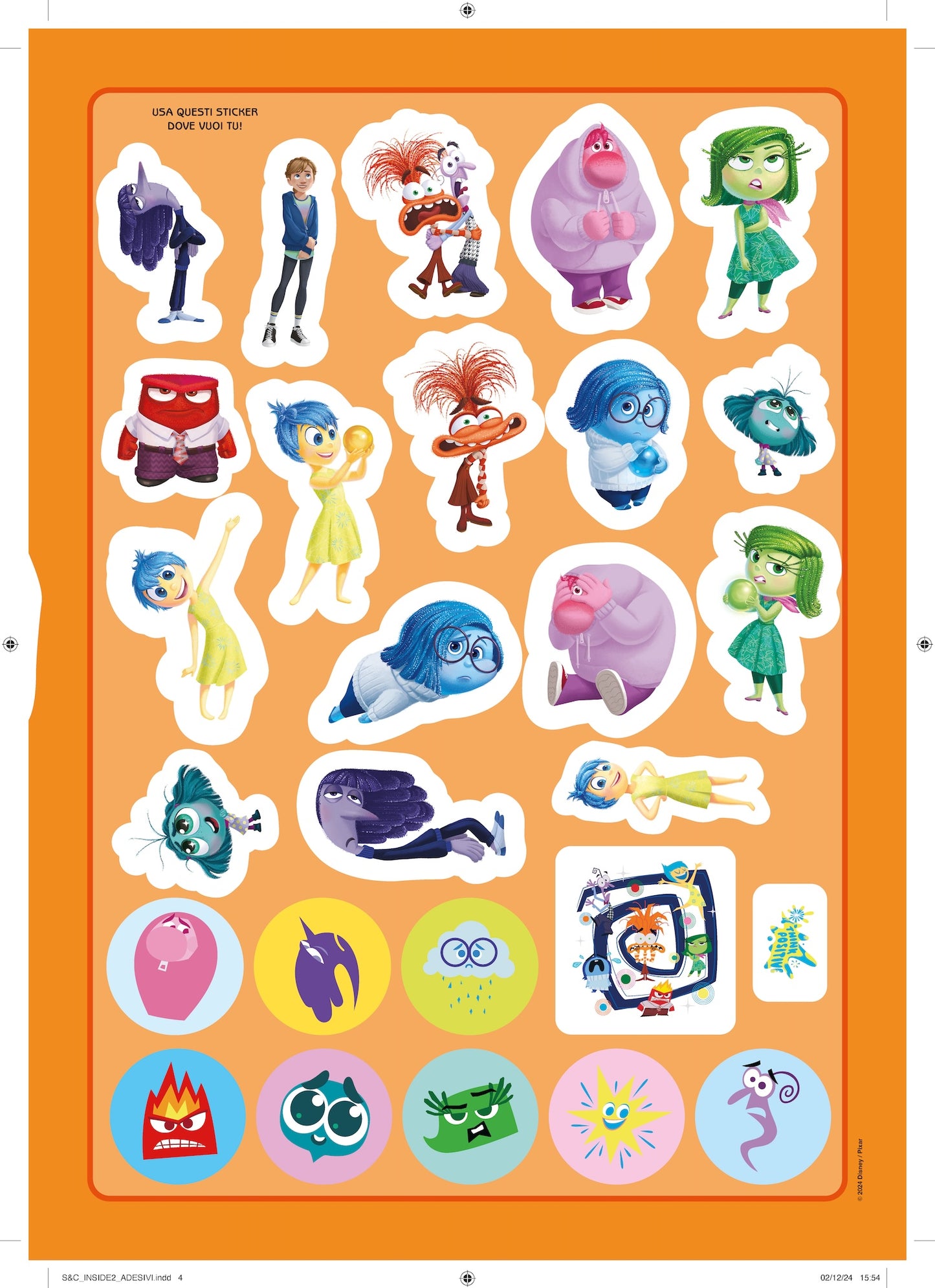 Emozioni in tilt Staccattacca&colora Inside Out 2