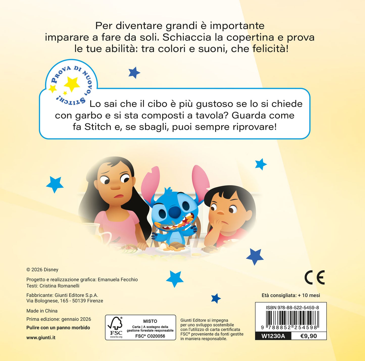 Libro Poti Puff Stitch - Come si usa la forchetta. Schiaccia il nasino di Stitch