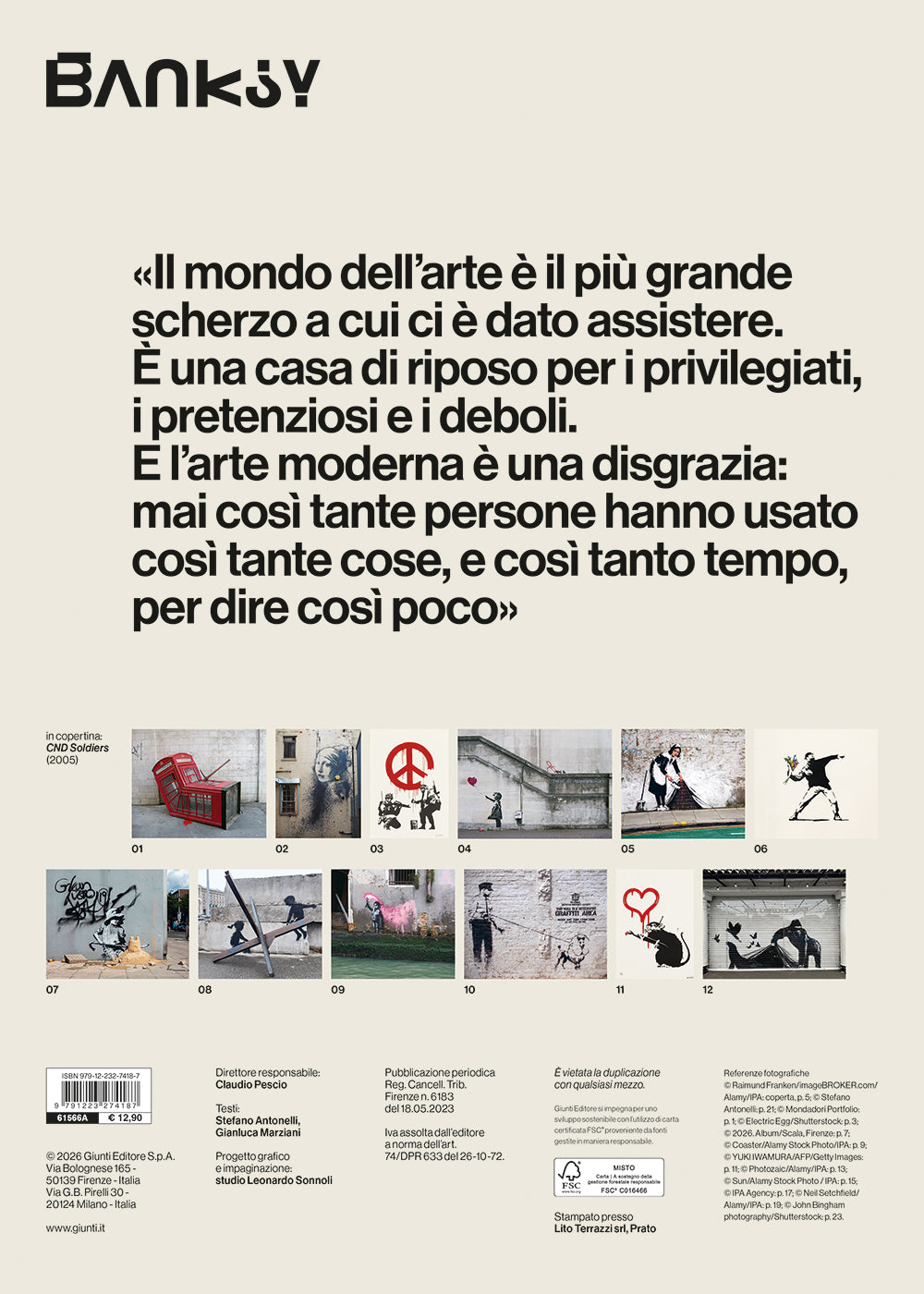 Calendario Banksy 2027 da parete (30 x 42 cm)