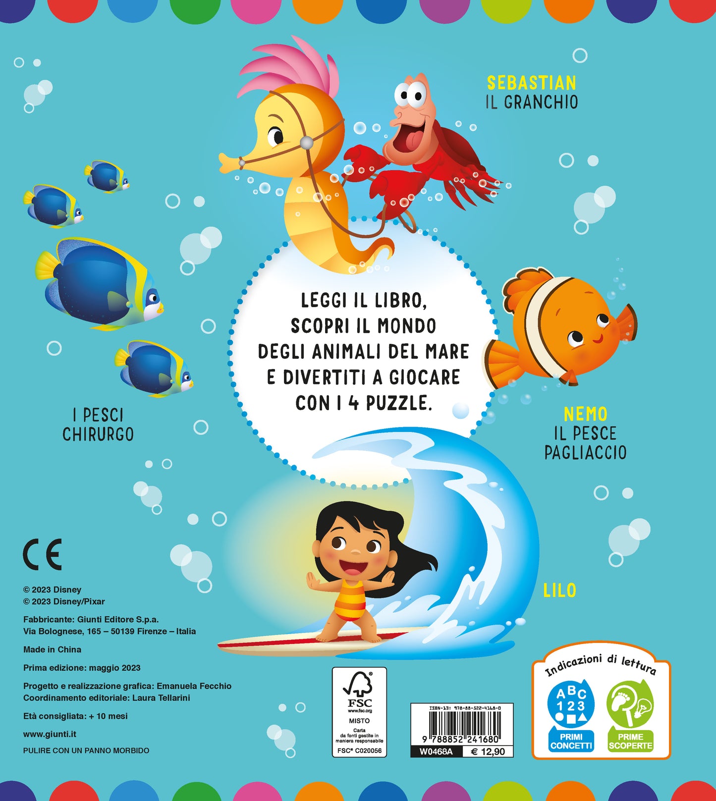 Amici del mare Libro Maxi Puzzle Disney Baby. Gioca e impara a conoscerli