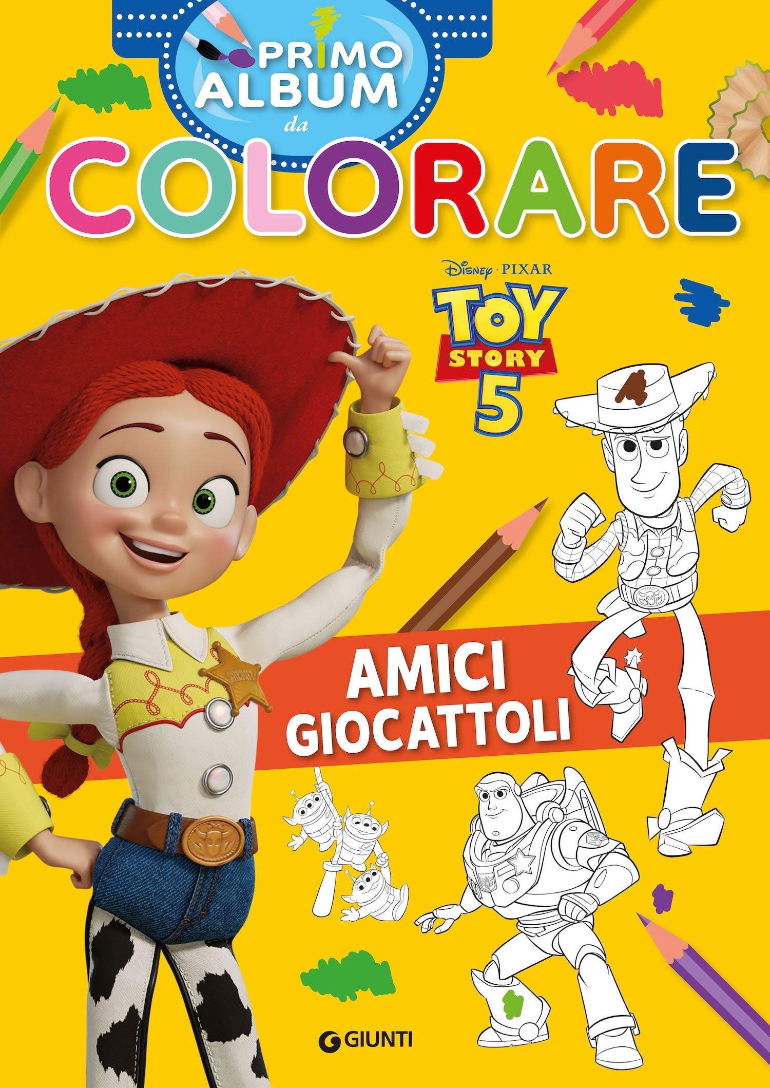 Toy Story 5 Amici giocattoli Primo album da colorare