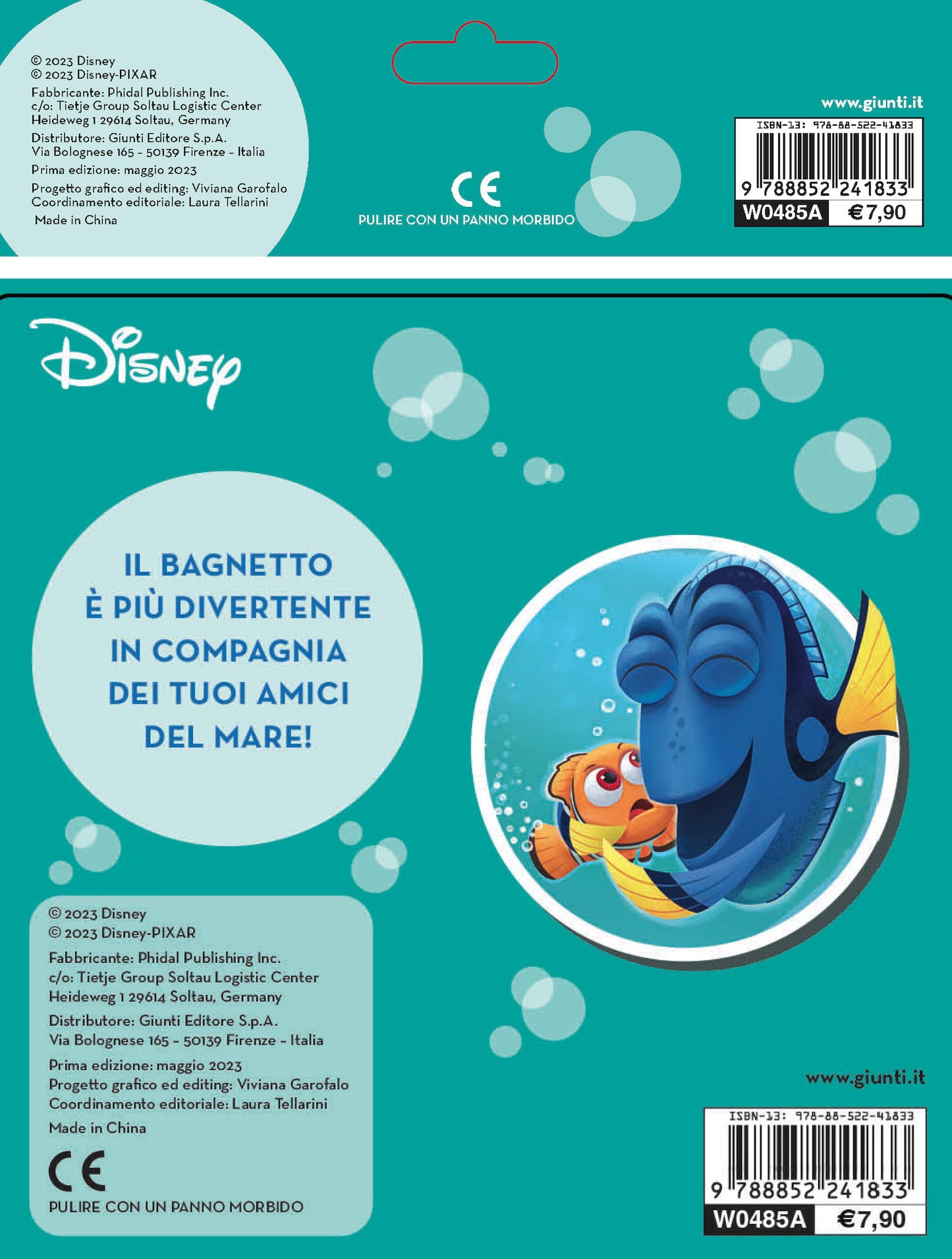 Tutti in acqua Libro bagnetto Disney