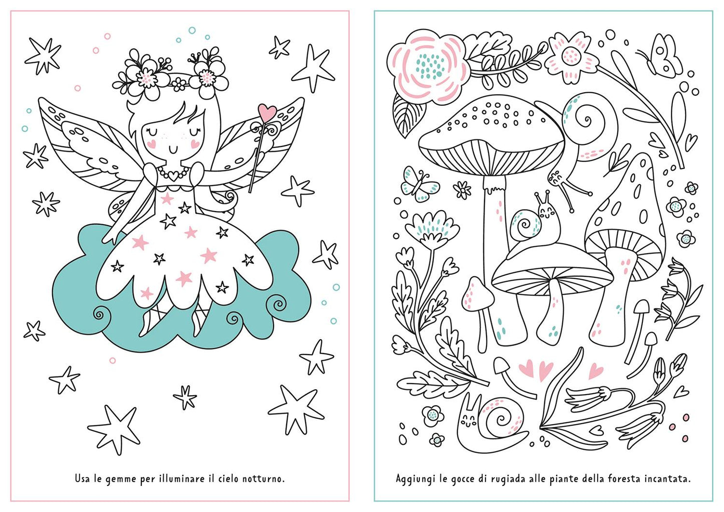 Foresta incantata. Colora con i glitter