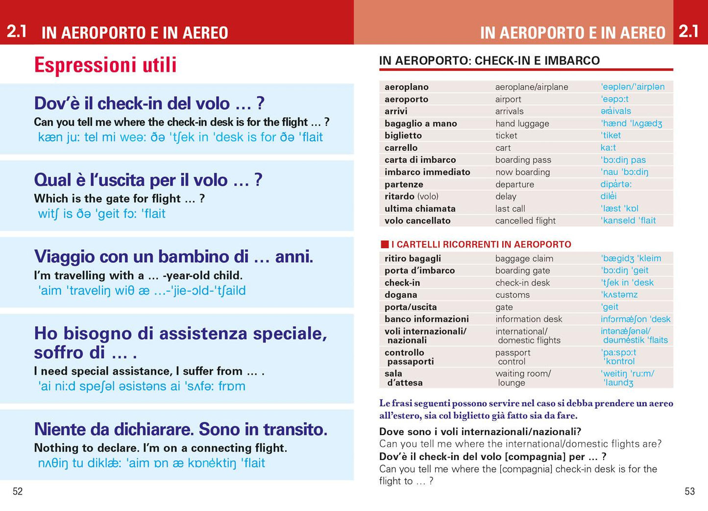 INGLESE PER VIAGGIARE. Frasario/Dizionario