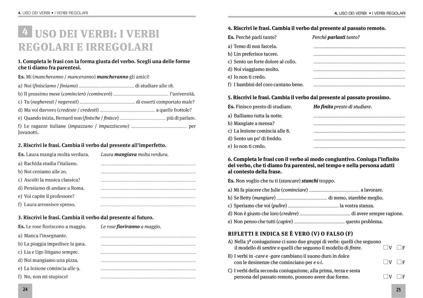 Esercizi di grammatica italiana per stranieri