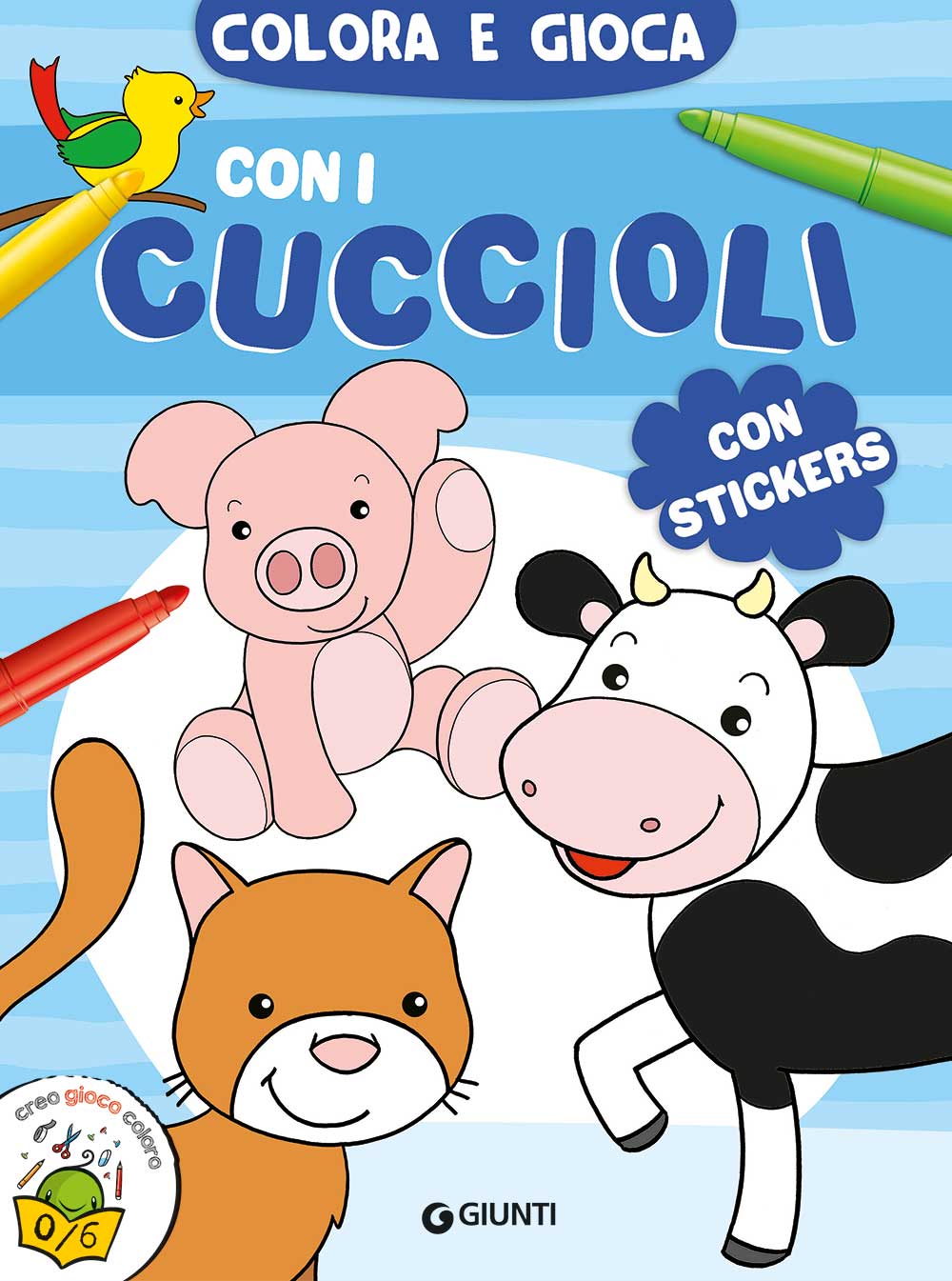 Cuccioli. Colora e gioca con i cuccioli. Con stickers
