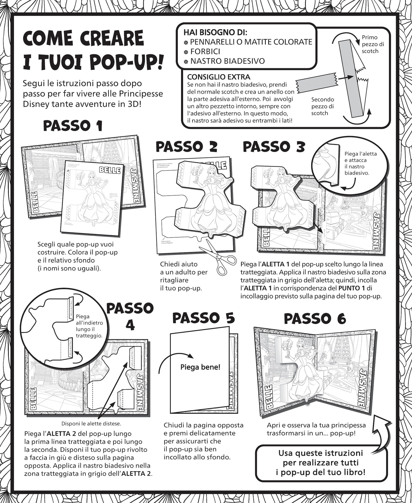 Disney Princess Album Pop-up. Con più di 80 adesivi. Costruisci e colora i tuoi pop-up