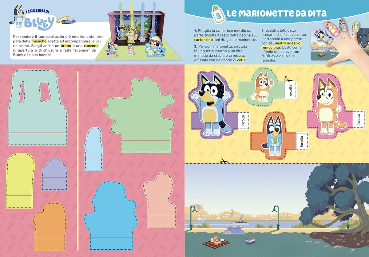 Bluey. Crea con Bluey. Costruisci il teatro di Bluey