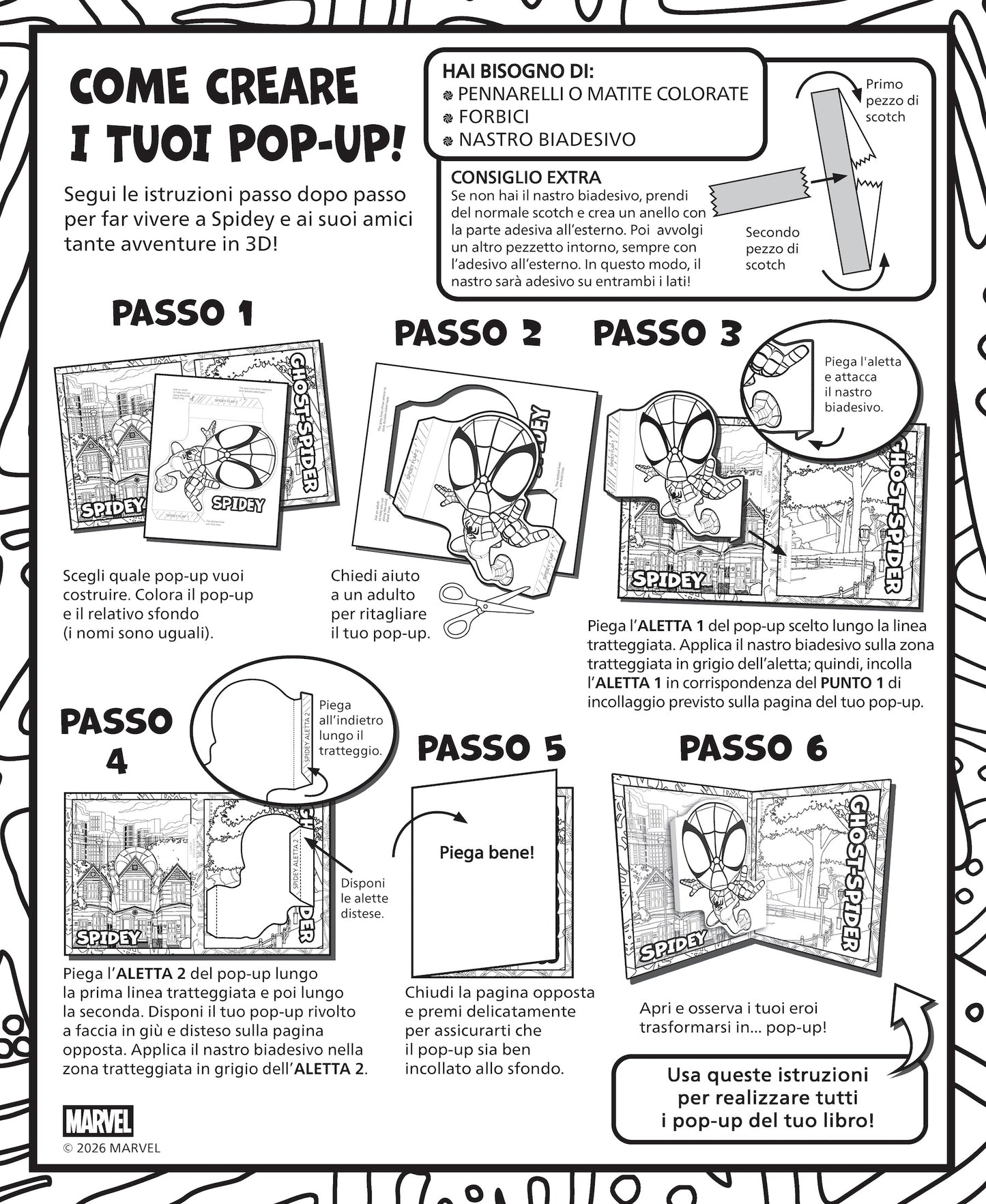 Spidey Album Pop-up. Con più di 80 adesivi