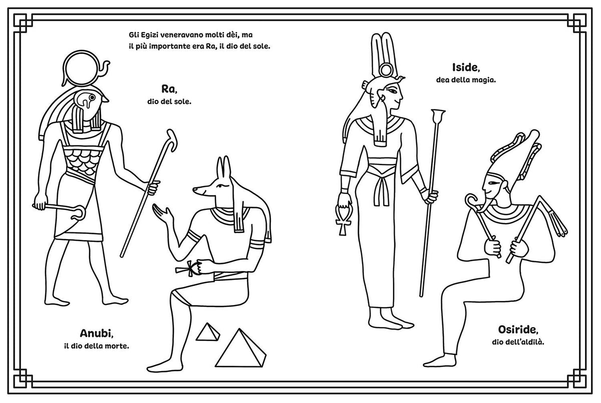 Mondi antichi. Egizi Greci Romani. Coloring Book