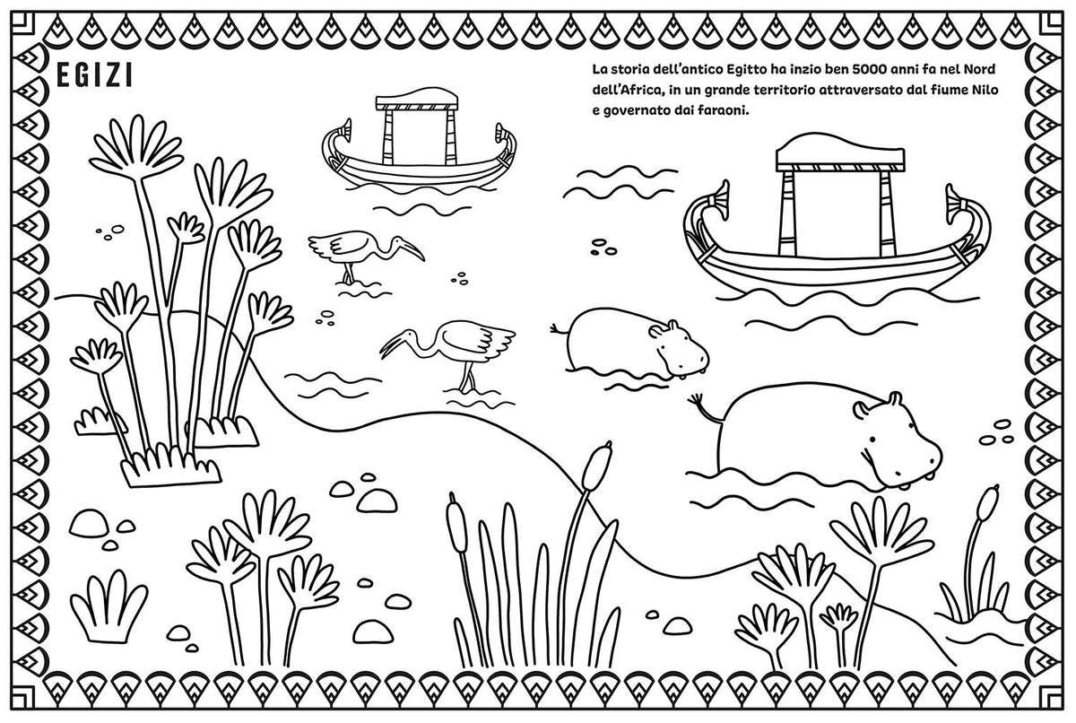 Mondi antichi. Egizi Greci Romani. Coloring Book